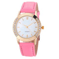 Hot Hothot Sale Quartz Watch Casual Style Women Watches Rhinestone Analog Faux Leather Wrist Watch Women relogio feminino jy28